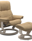Paloma Leather Sand S/M/L and Whitewash Base | Stressless Mayfair Classic Recliner | Valley Ridge Furniture