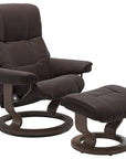 Paloma Leather Chocolate S/M/L and Walnut Base | Stressless Mayfair Classic Recliner | Valley Ridge Furniture