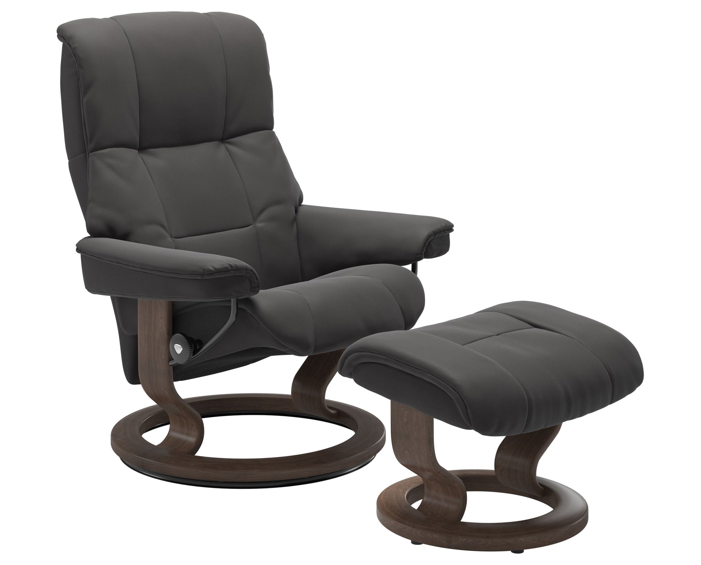 Paloma Leather Rock S/M/L and Walnut Base | Stressless Mayfair Classic Recliner | Valley Ridge Furniture