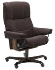 Paloma Leather Chocolate M and Teak Base | Stressless Mayfair Home Office Chair | Valley Ridge Furniture