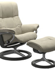 Paloma Leather Light Grey S/M/L and Grey Base | Stressless Mayfair Signature Recliner | Valley Ridge Furniture