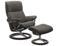 Paloma Leather Metal Grey L and Wenge Base | Stressless Mayfair Signature Recliner | Valley Ridge Furniture