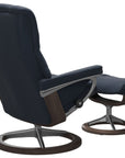 Paloma Leather Oxford Blue M & Wenge Base | Stressless Mayfair Signature Recliner | Valley Ridge Furniture