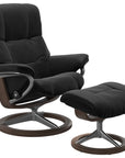 Paloma Leather Black S/M/L and Walnut Base | Stressless Mayfair Signature Recliner | Valley Ridge Furniture