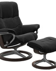 Paloma Leather Black S/M/L and Wenge Base | Stressless Mayfair Signature Recliner | Valley Ridge Furniture