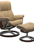 Paloma Leather Sand S/M/L and Brown Base | Stressless Mayfair Signature Recliner | Valley Ridge Furniture