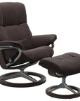 Paloma Leather Chocolate S/M/L and Wenge Base | Stressless Mayfair Signature Recliner | Valley Ridge Furniture