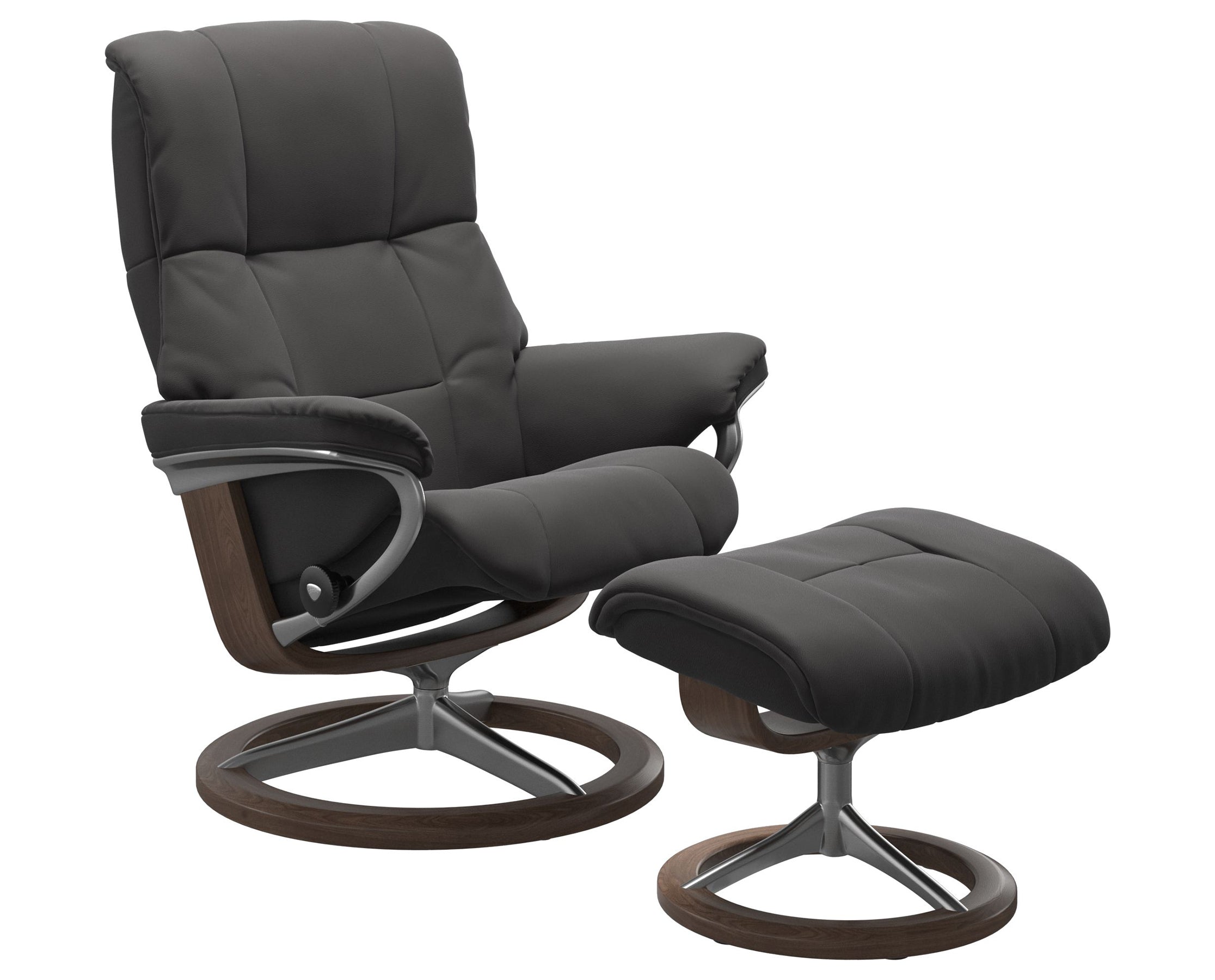Paloma Leather Rock S/M/L and Walnut Base | Stressless Mayfair Signature Recliner | Valley Ridge Furniture