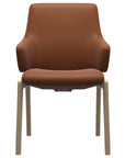 Paloma Leather New Cognac and Natural Base | Stressless Laurel Low Back D100 Dining Chair w/Arms | Valley Ridge Furniture