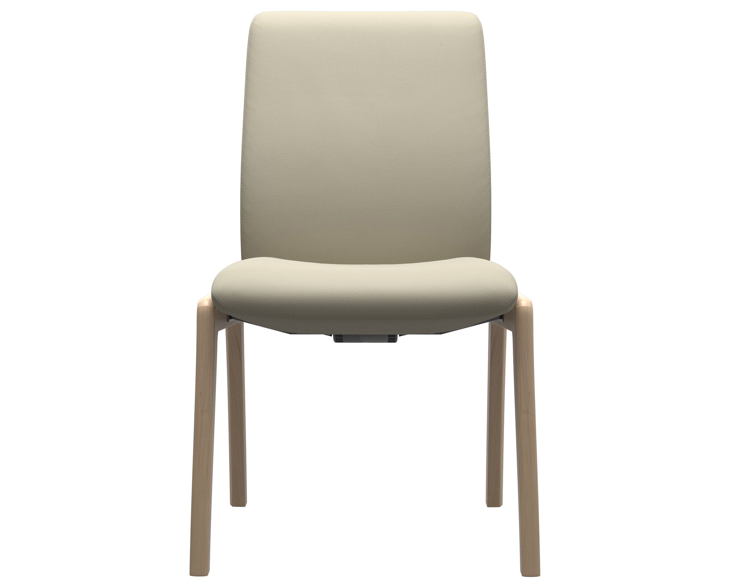 Paloma Leather Light Grey and Natural Base | Stressless Laurel Low Back D100 Dining Chair | Valley Ridge Furniture