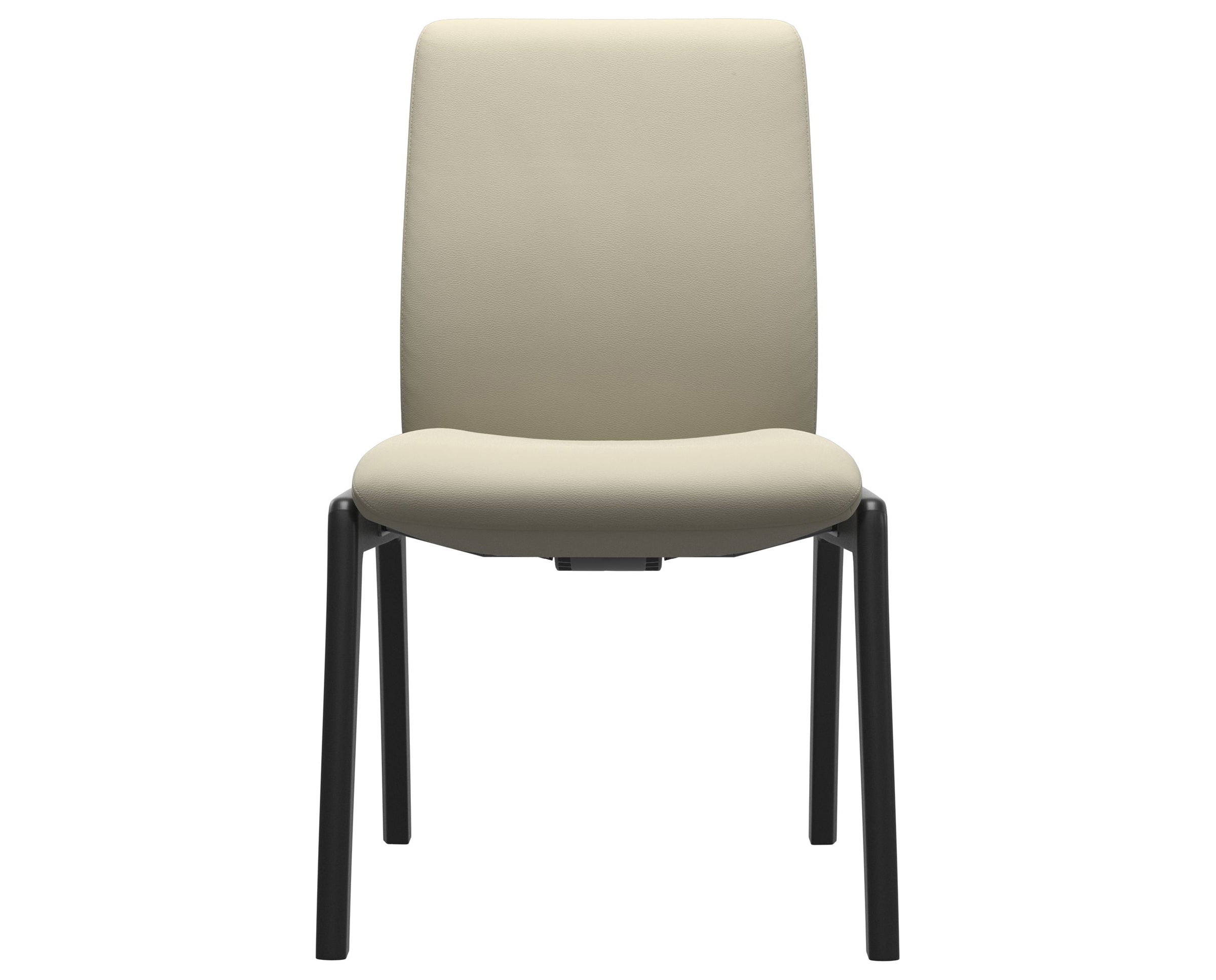 Paloma Leather Light Grey and Black Base | Stressless Laurel Low Back D100 Dining Chair | Valley Ridge Furniture