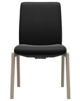 Paloma Leather Black and Whitewash Base | Stressless Laurel Low Back D100 Dining Chair | Valley Ridge Furniture