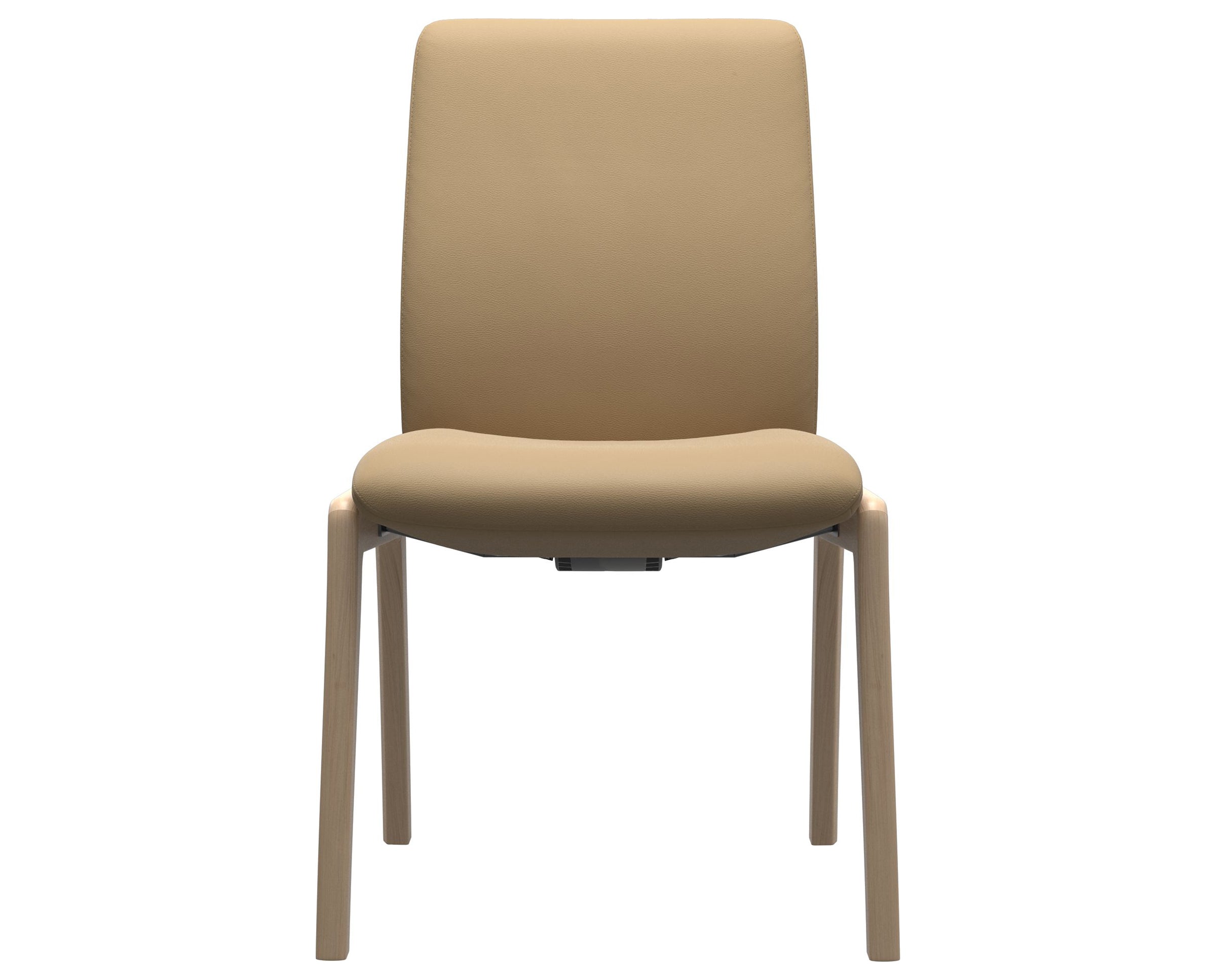 Paloma Leather Sand and Natural Base | Stressless Laurel Low Back D100 Dining Chair | Valley Ridge Furniture