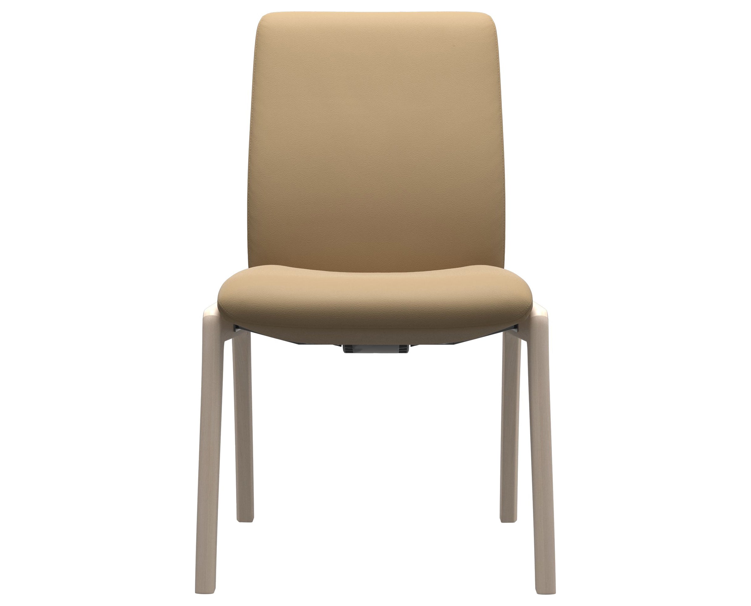 Paloma Leather Sand and Whitewash Base | Stressless Laurel Low Back D100 Dining Chair | Valley Ridge Furniture