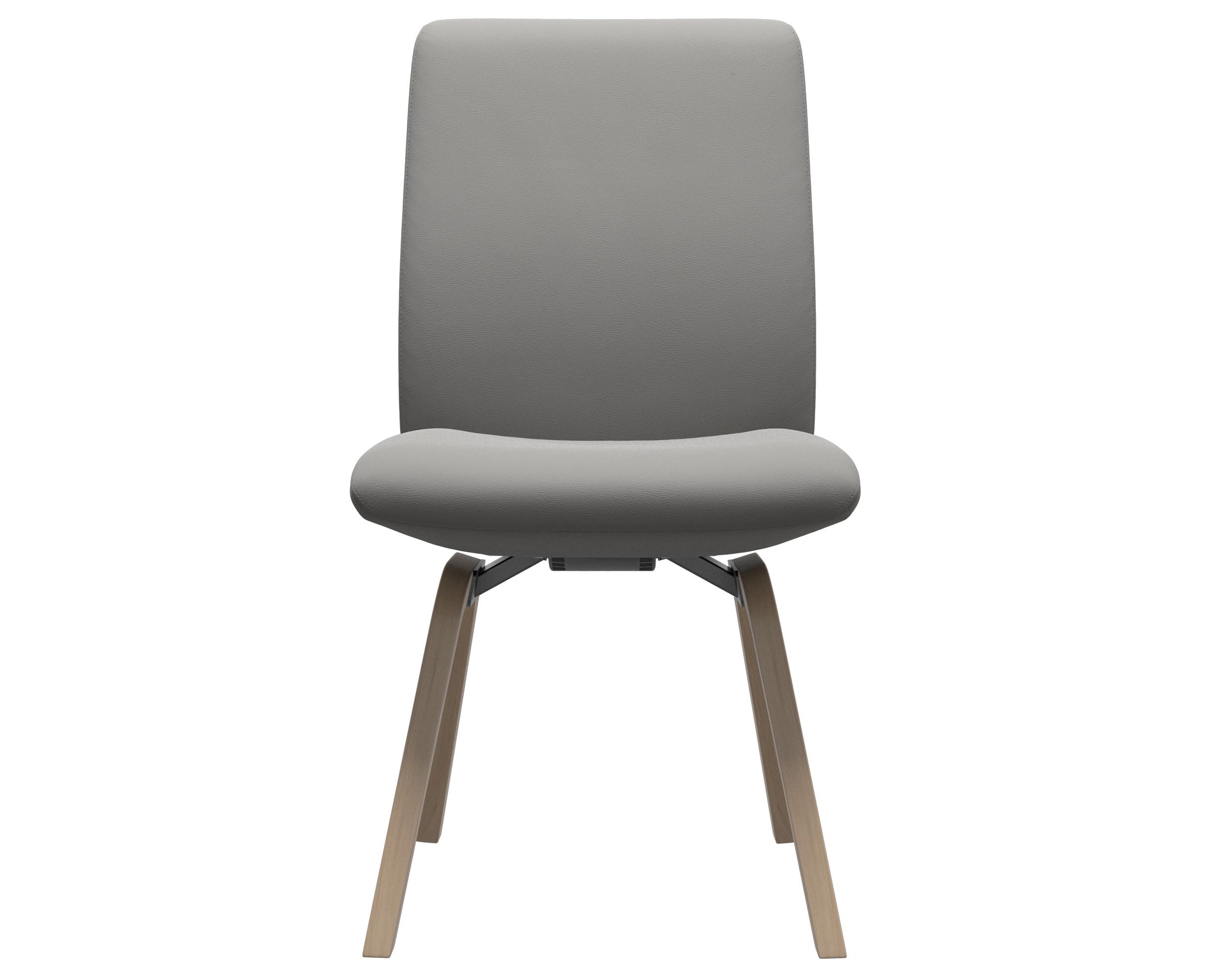 Paloma Leather Silver Grey and Natural Base | Stressless Laurel Low Back D200 Dining Chair | Valley Ridge Furniture