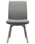 Paloma Leather Silver Grey and Natural Base | Stressless Laurel Low Back D200 Dining Chair | Valley Ridge Furniture