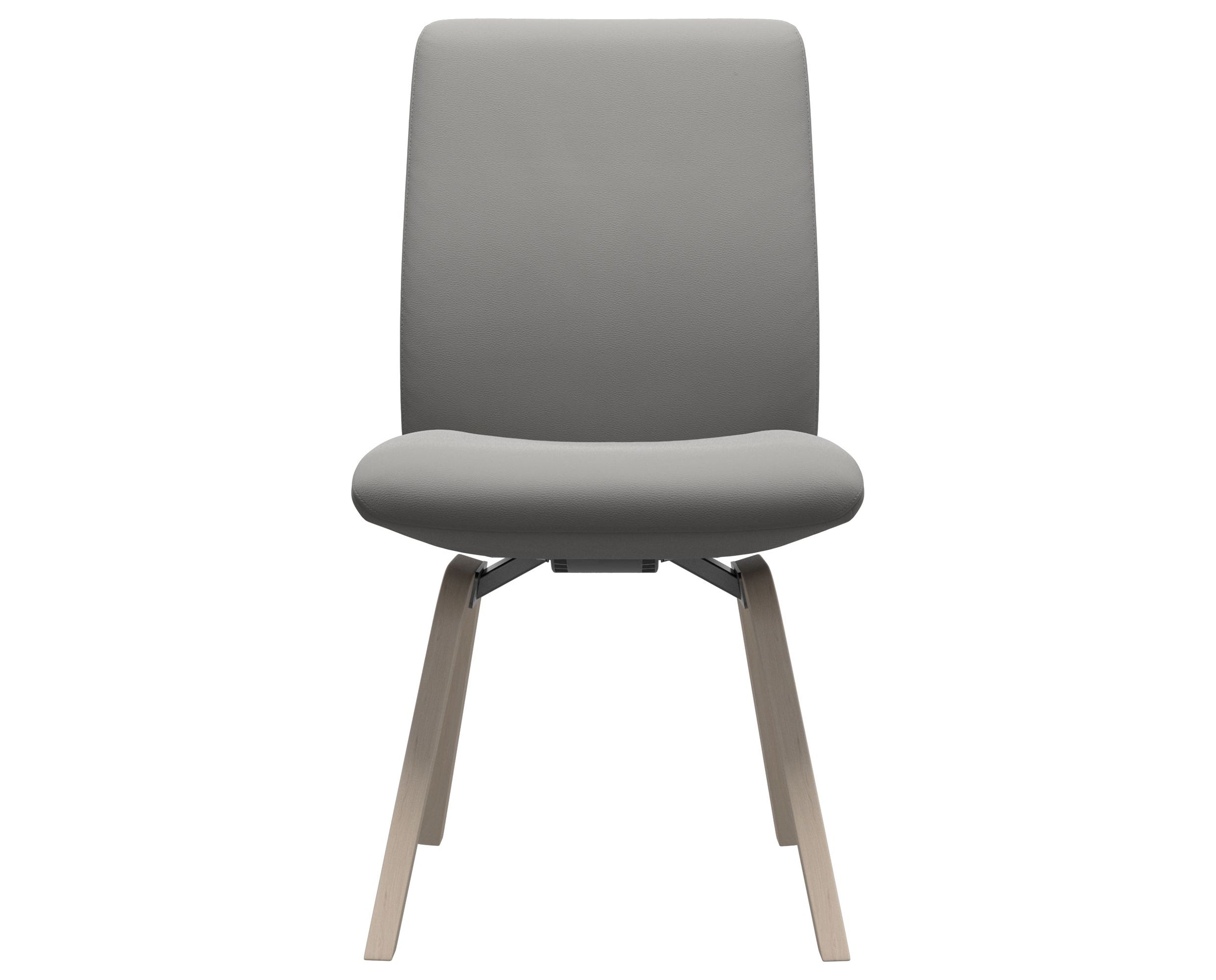 Paloma Leather Silver Grey and Whitewash Base | Stressless Laurel Low Back D200 Dining Chair | Valley Ridge Furniture