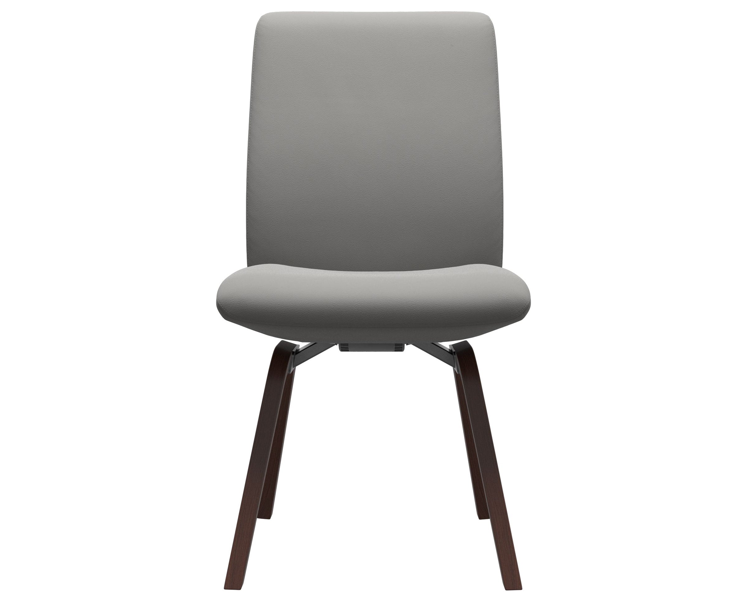Paloma Leather Silver Grey and Walnut Base | Stressless Laurel Low Back D200 Dining Chair | Valley Ridge Furniture