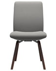 Paloma Leather Silver Grey and Walnut Base | Stressless Laurel Low Back D200 Dining Chair | Valley Ridge Furniture
