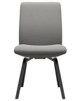 Paloma Leather Silver Grey and Black Base | Stressless Laurel Low Back D200 Dining Chair | Valley Ridge Furniture