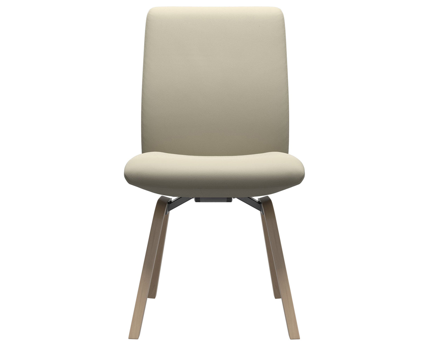 Paloma Leather Light Grey & Natural Base | Stressless Laurel Low Back D200 Dining Chair | Valley Ridge Furniture