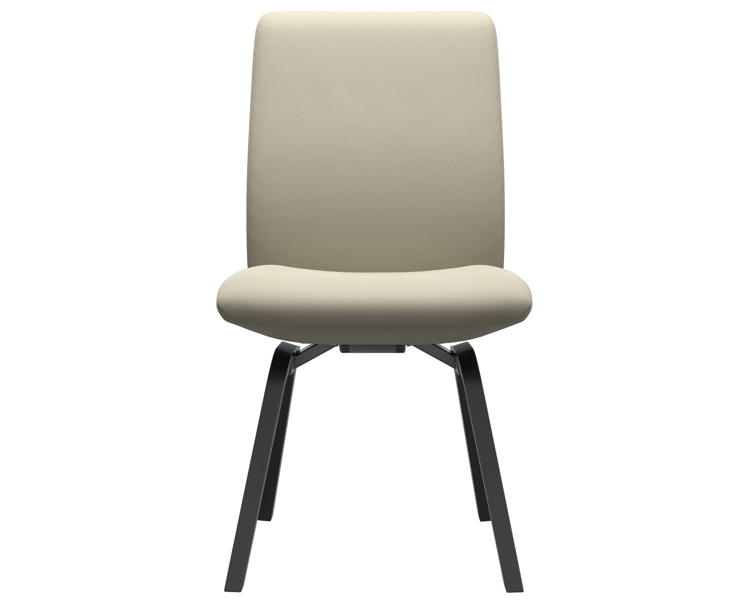 Paloma Leather Light Grey and Black Base | Stressless Laurel Low Back D200 Dining Chair | Valley Ridge Furniture