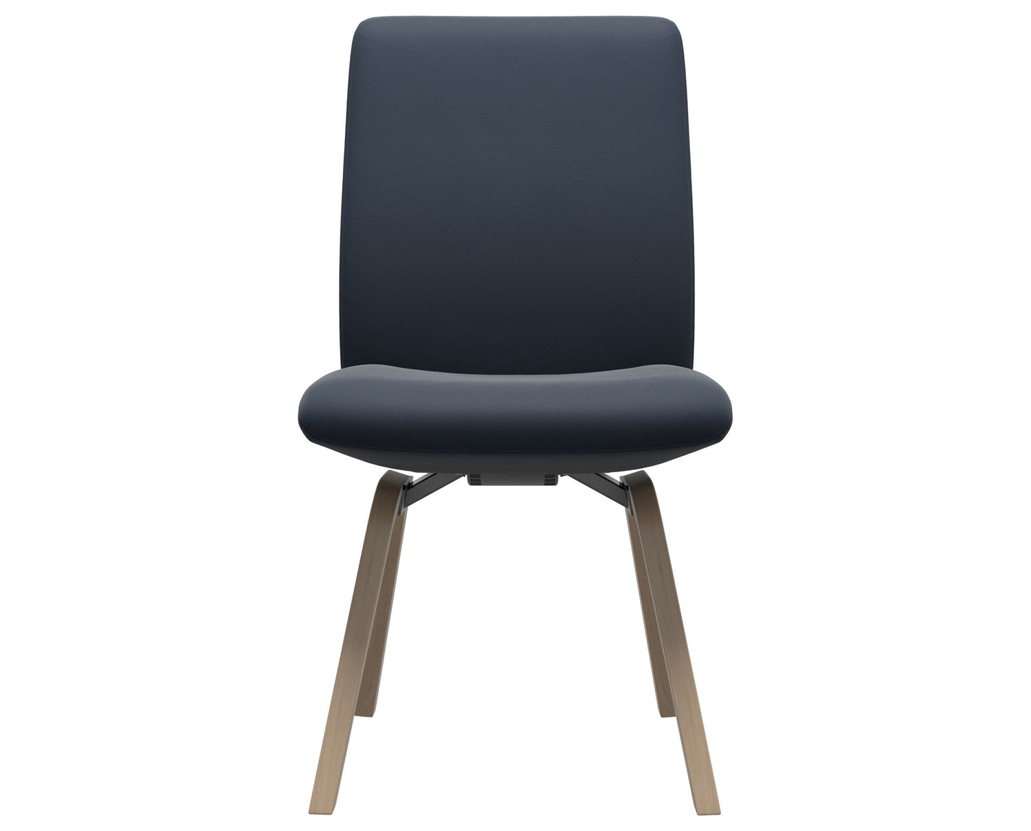Paloma Leather Oxford Blue & Natural Base | Stressless Laurel Low Back D200 Dining Chair | Valley Ridge Furniture