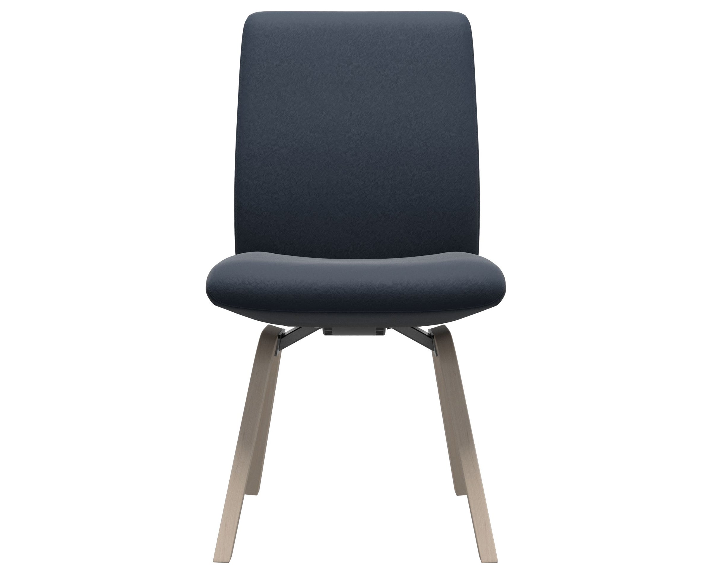 Paloma Leather Oxford Blue and Whitewash Base | Stressless Laurel Low Back D200 Dining Chair | Valley Ridge Furniture