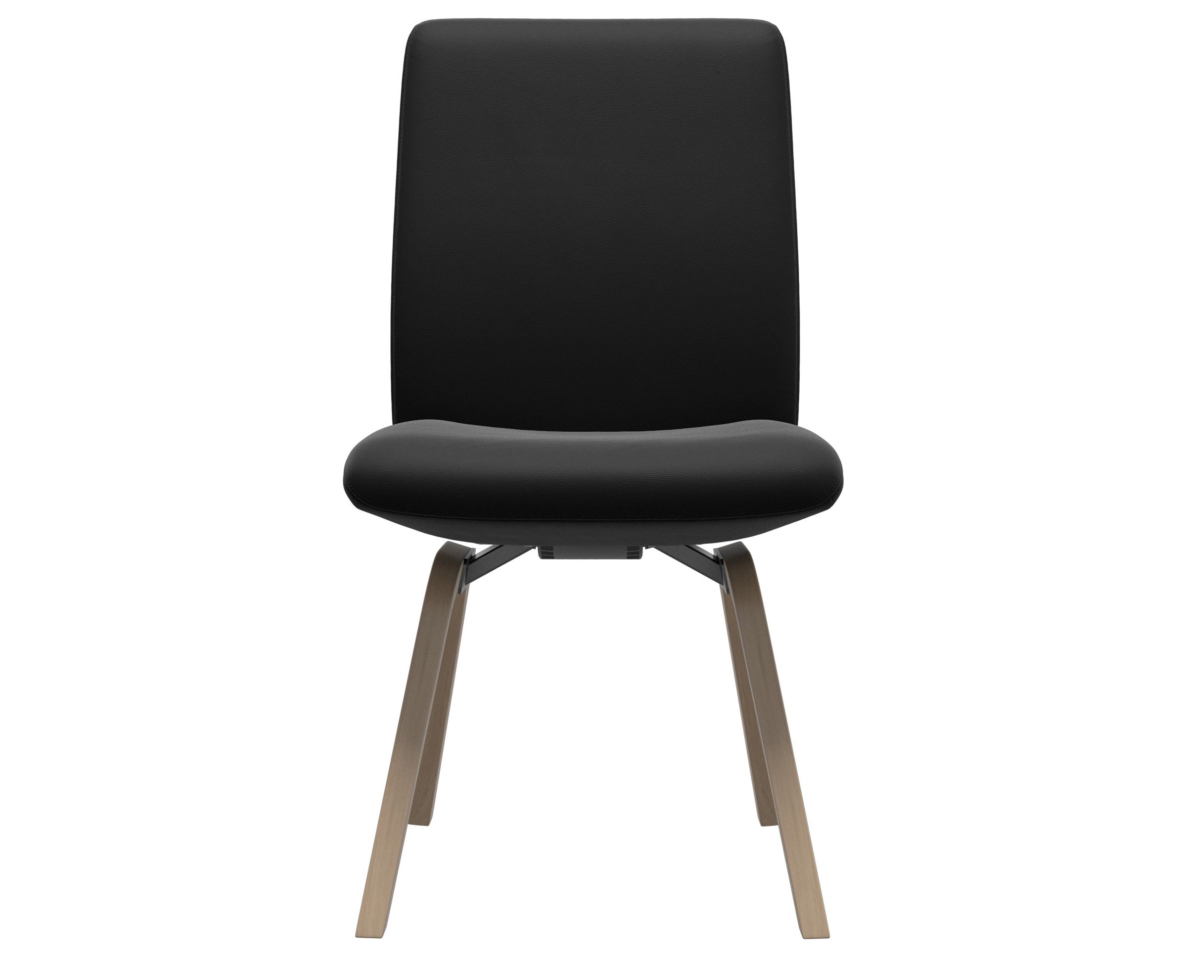 Paloma Leather Black and Natural Base | Stressless Laurel Low Back D200 Dining Chair | Valley Ridge Furniture