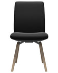 Paloma Leather Black and Natural Base | Stressless Laurel Low Back D200 Dining Chair | Valley Ridge Furniture