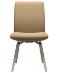 Paloma Leather Sand and Whitewash Base | Stressless Laurel Low Back D200 Dining Chair | Valley Ridge Furniture