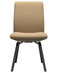 Paloma Leather Sand and Black Base | Stressless Laurel Low Back D200 Dining Chair | Valley Ridge Furniture