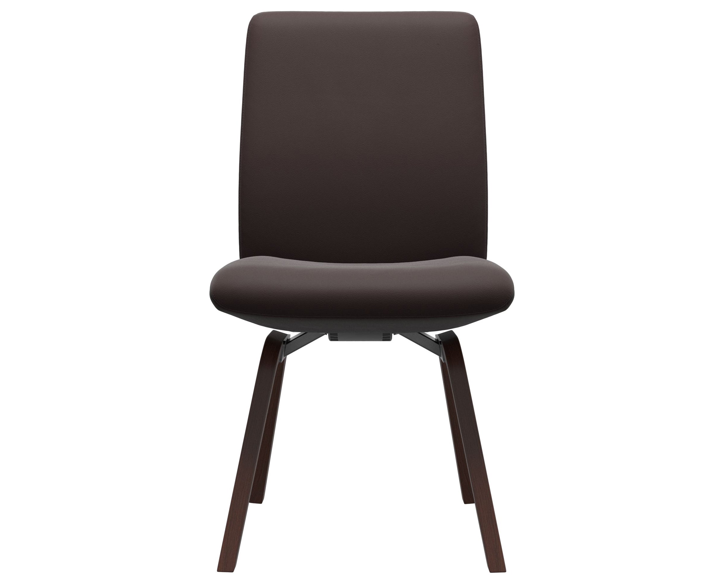 Paloma Leather Chocolate and Walnut Base | Stressless Laurel Low Back D200 Dining Chair | Valley Ridge Furniture