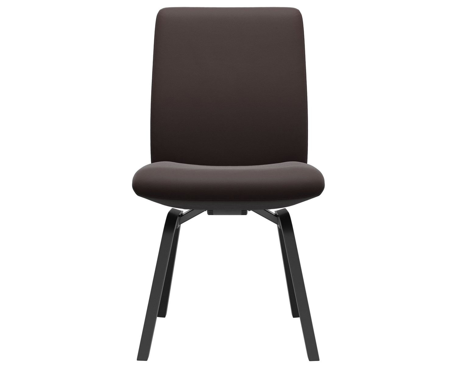 Paloma Leather Chocolate & Black Base | Stressless Laurel Low Back D200 Dining Chair | Valley Ridge Furniture