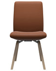 Paloma Leather New Cognac and Natural Base | Stressless Laurel Low Back D200 Dining Chair | Valley Ridge Furniture
