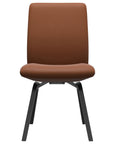 Paloma Leather New Cognac and Black Base | Stressless Laurel Low Back D200 Dining Chair | Valley Ridge Furniture