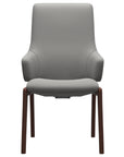 Paloma Leather Silver Grey and Walnut Base | Stressless Laurel High Back D100 Dining Chair w/Arms | Valley Ridge Furniture