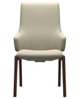 Paloma Leather Light Grey and Walnut Base | Stressless Laurel High Back D100 Dining Chair w/Arms | Valley Ridge Furniture