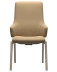 Paloma Leather Sand and Whitewash Base | Stressless Laurel High Back D100 Dining Chair w/Arms | Valley Ridge Furniture
