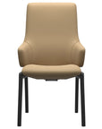 Paloma Leather Sand and Black Base | Stressless Laurel High Back D100 Dining Chair w/Arms | Valley Ridge Furniture