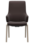 Paloma Leather Chocolate and Whitewash Base | Stressless Laurel High Back D100 Dining Chair w/Arms | Valley Ridge Furniture