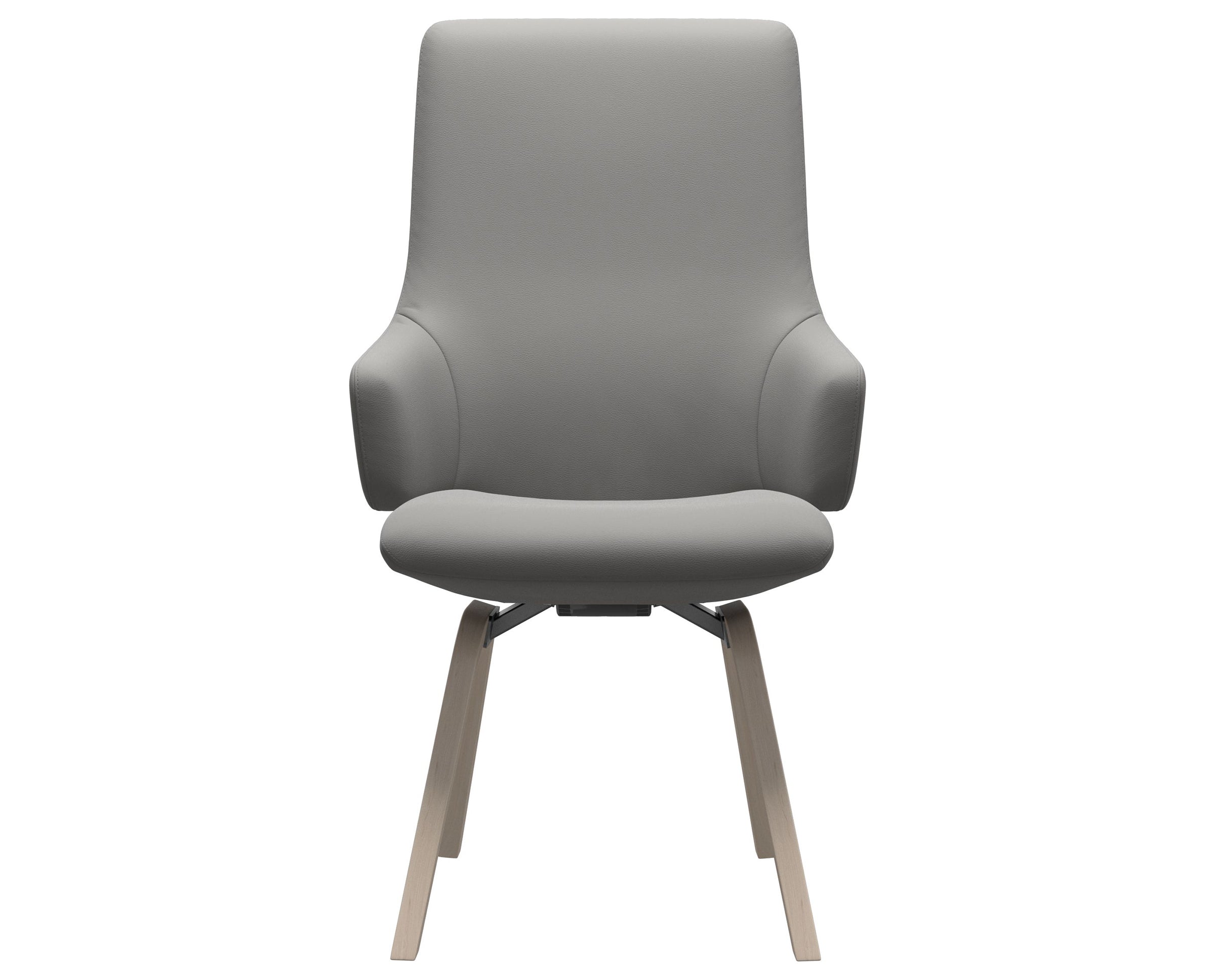 Paloma Leather Silver Grey and Whitewash Base | Stressless Laurel High Back D200 Dining Chair w/Arms | Valley Ridge Furniture
