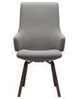 Paloma Leather Silver Grey and Walnut Base | Stressless Laurel High Back D200 Dining Chair w/Arms | Valley Ridge Furniture