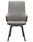 Paloma Leather Silver Grey and Black Base | Stressless Laurel High Back D200 Dining Chair w/Arms | Valley Ridge Furniture