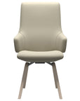 Paloma Leather Light Grey and Whitewash Base | Stressless Laurel High Back D200 Dining Chair w/Arms | Valley Ridge Furniture