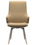 Paloma Leather Sand and Whitewash Base | Stressless Laurel High Back D200 Dining Chair w/Arms | Valley Ridge Furniture