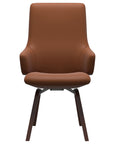 Paloma Leather New Cognac and Walnut Base | Stressless Laurel High Back D200 Dining Chair w/Arms | Valley Ridge Furniture
