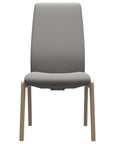 Paloma Leather Silver Grey and Natural Base | Stressless Laurel High Back D100 Dining Chair | Valley Ridge Furniture