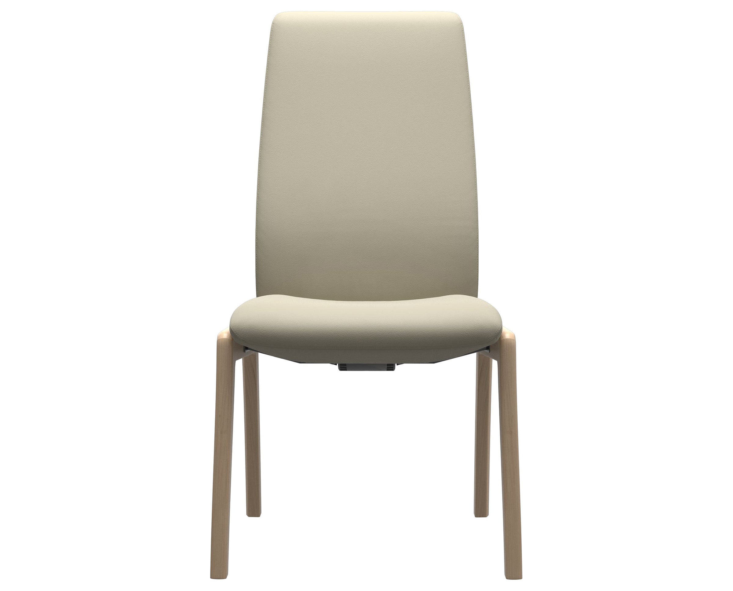 Paloma Leather Light Grey and Natural Base | Stressless Laurel High Back D100 Dining Chair | Valley Ridge Furniture