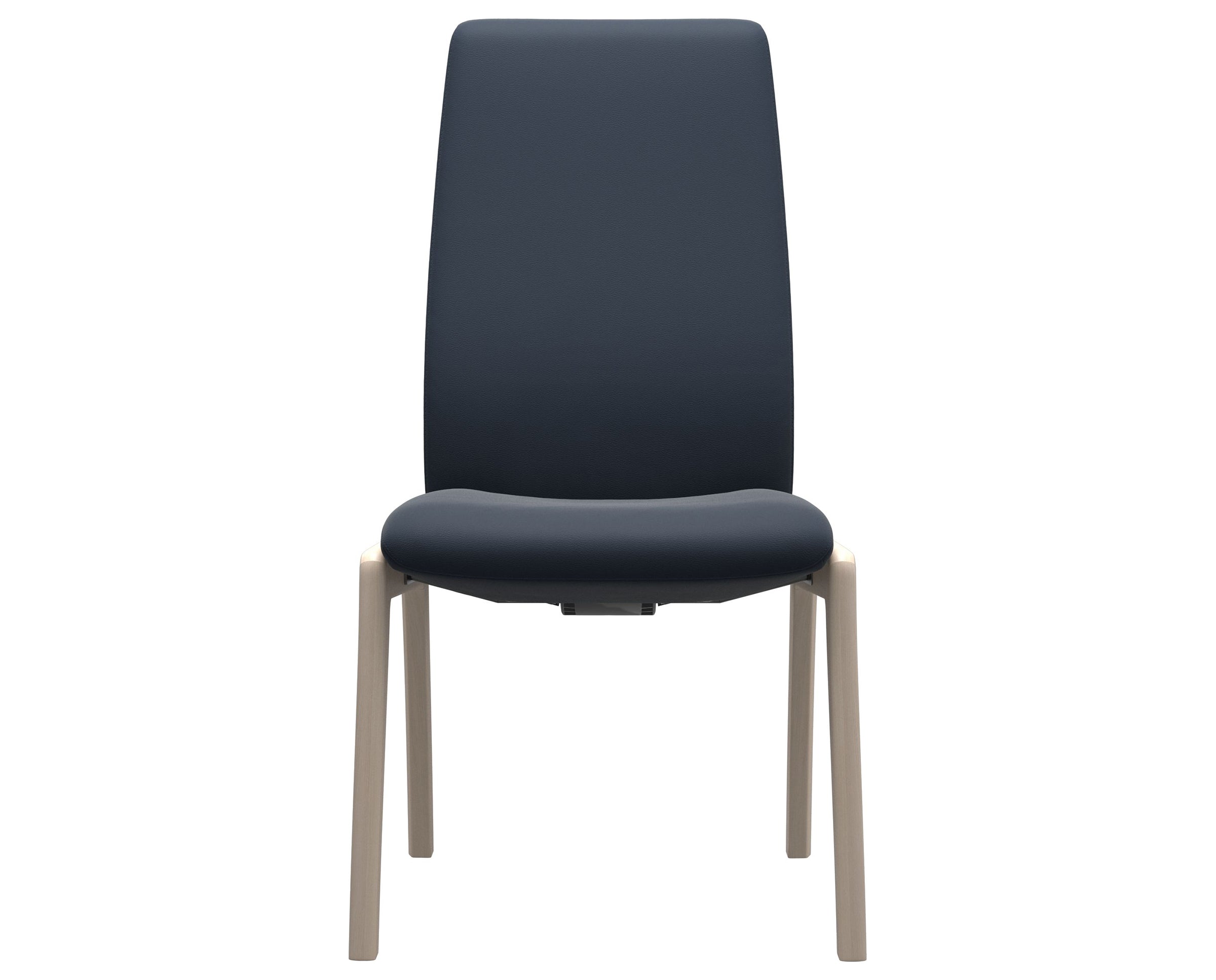 Paloma Leather Oxford Blue and Whitewash Base | Stressless Laurel High Back D100 Dining Chair | Valley Ridge Furniture